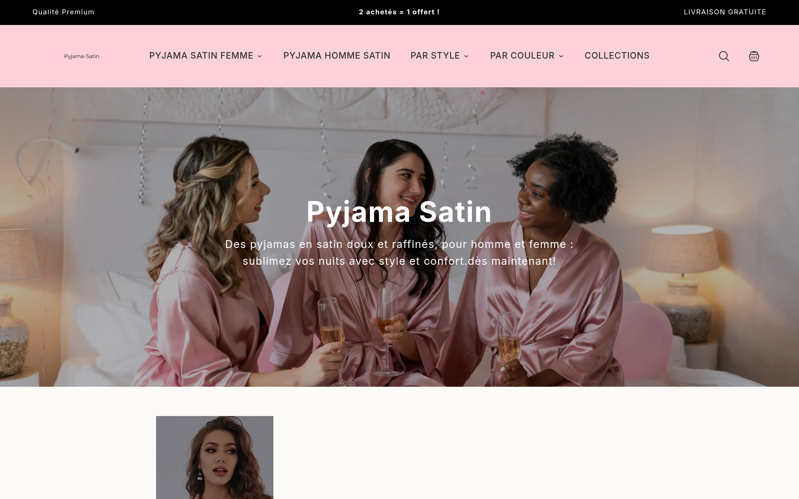 Aperçu du site Pyjama Satin